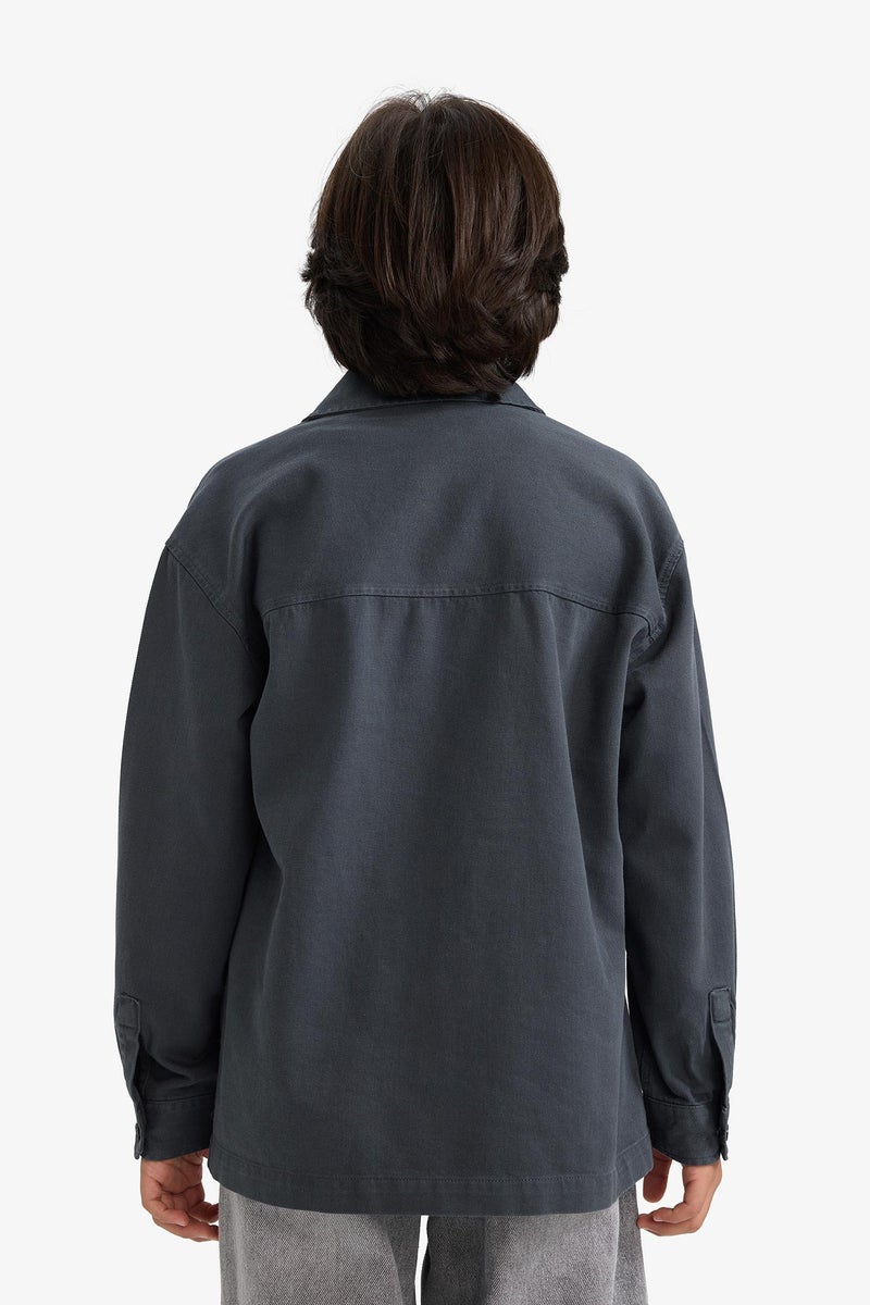 ديفاكتو قميص بولو اولادي كم طويل اوفر سايز - Image 5